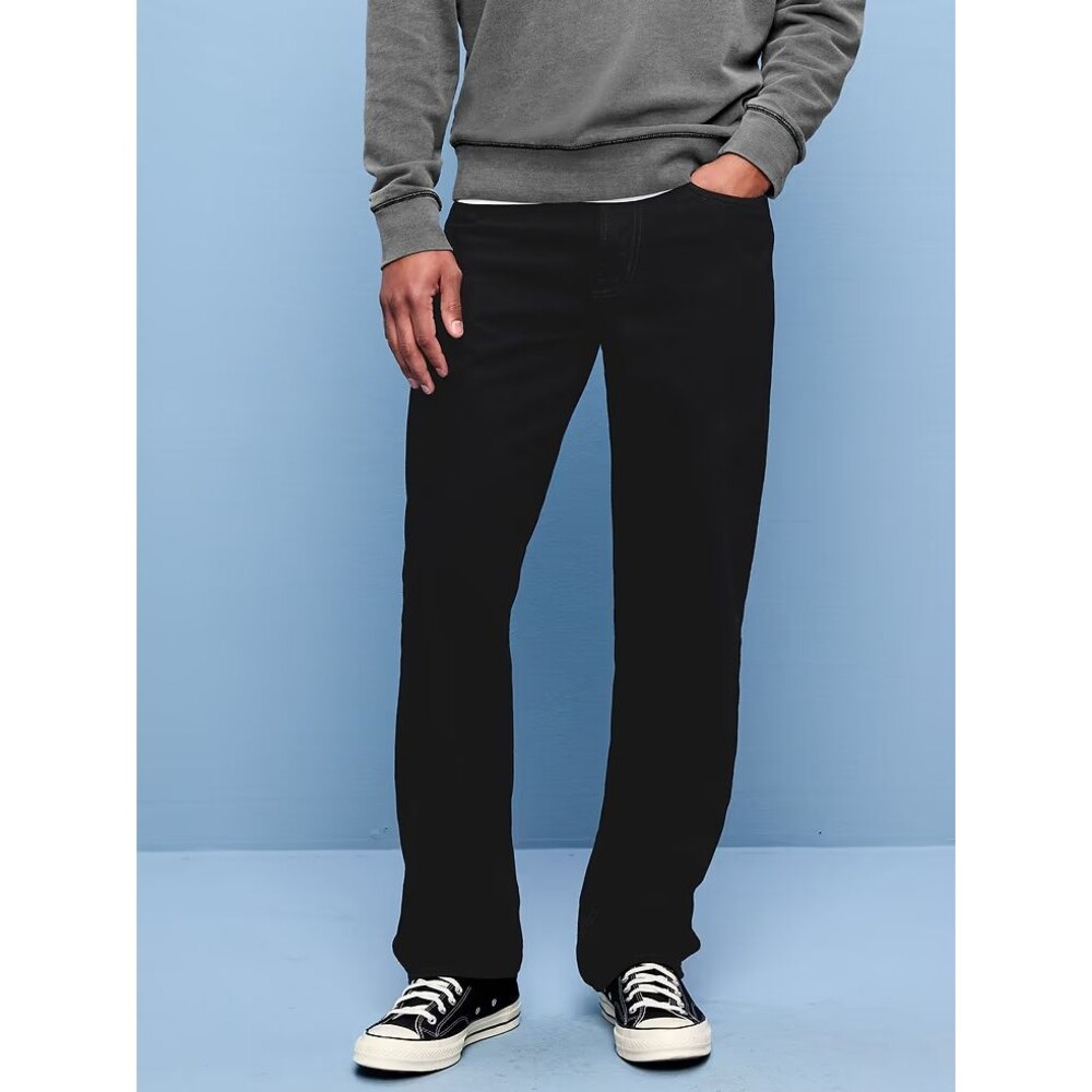 Old Navy Structured Loose Non-Stretch Jeans Mens 32x32 Black NEW